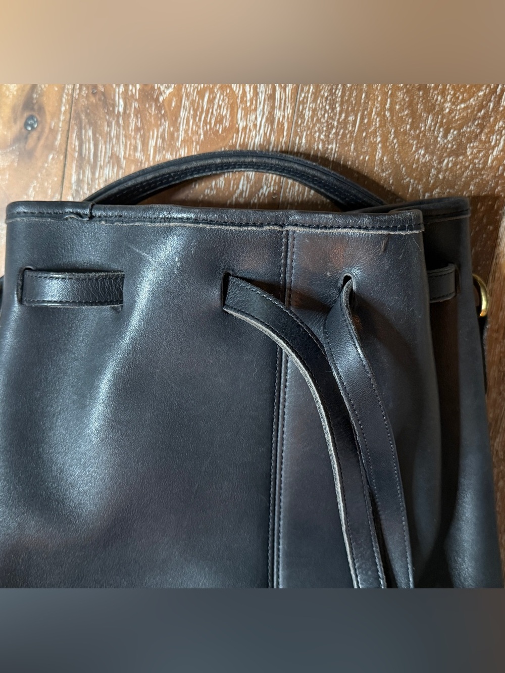 Vintage Coach Black Sling Backpack Daypack 9992 - Picture 8 of 10